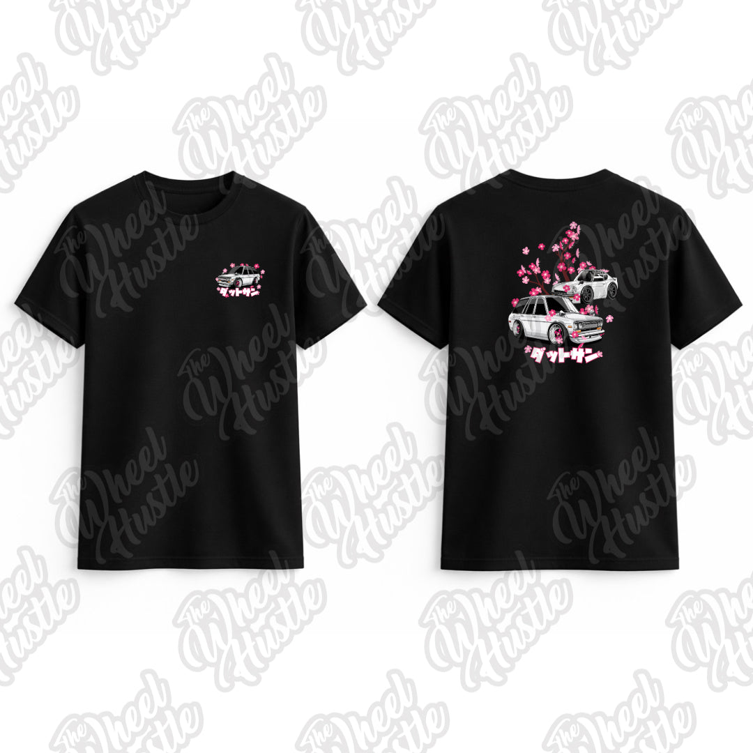 Chibi "510 Wagon and 240z" Cherry Blossom T-Shirt